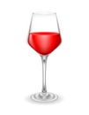 transparent glass for wine and low alcohol drinks vector illustration Royalty Free Stock Photo