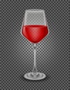 transparent glass for wine and low alcohol drinks vector illustration Royalty Free Stock Photo