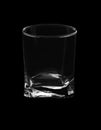 Transparent glassful on a black background