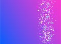 Transparent Glitter. Purple Shiny Sparkles. Laser Flyer. Iridesc Royalty Free Stock Photo