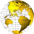 Transparent globe: America Royalty Free Stock Photo