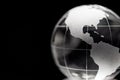 Transparent globe with black background Royalty Free Stock Photo