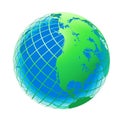 Transparent the globe green and blue color Royalty Free Stock Photo