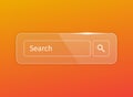 transparent glossy search button