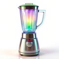 Transparent glowing blender with animated mixing effect Royalty Free Stock Photo