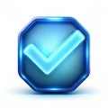 Transparent Glowing Checkmark with Animated Transition