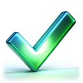 Transparent Glowing Checkmark with Animated Transition
