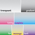 Transparent gradient toning template for text