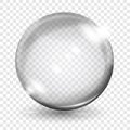 Transparent gray sphere Royalty Free Stock Photo