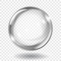 Transparent gray sphere Royalty Free Stock Photo