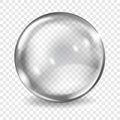 Transparent gray sphere Royalty Free Stock Photo