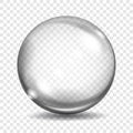 Transparent gray sphere Royalty Free Stock Photo