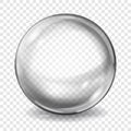 Transparent gray sphere Royalty Free Stock Photo