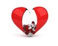 Transparent heart with pills inside Royalty Free Stock Photo