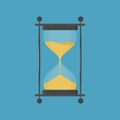 Transparent hourglass icon. Template design of time sandglass, sandclock symbol