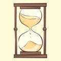 Transparent hourglass illustration, sandglass, sandclock, eps10 icon