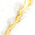 A transparent image features hot yellow lightning alongside abstract electrical plasma Royalty Free Stock Photo