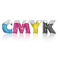 Transparent letters cmyk Royalty Free Stock Photo