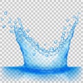 Transparent light blue crown from splash of water Royalty Free Stock Photo