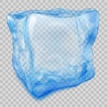 Transparent light blue ice cube Royalty Free Stock Photo