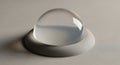 Transparent Liquid Dome on Grey Base Royalty Free Stock Photo
