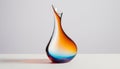 Transparent Liquid Glass with Round Vase