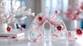 Transparent lung model depicting virus infiltration in respiratory system Royalty Free Stock Photo