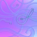 Transparent macro abstraction made of drips, 3D rendering