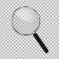 Transparent magnify glass vector Royalty Free Stock Photo