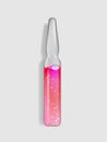 Transparent Medical Ampoule with Neon Pink liquid drug solution.Vial hypodermic injection.Treatment disease care and