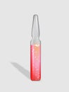 Transparent Medical Ampoule with Neon Pink liquid drug solution.Vial hypodermic injection.Treatment disease care and