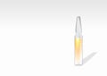 Transparent Medical Ampoule with Yellow liquid drug solution.Vial hypodermic injection.Treatment disease care in