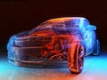 Transparent model cars