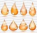 Transparent orange drops