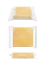 Transparent packaging with cheese Royalty Free Stock Photo