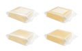 Transparent packaging with cheese or butter Royalty Free Stock Photo