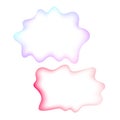 Transparent pastel shapeless bubbles with watercolor effect, colored clouds or drops of water Royalty Free Stock Photo