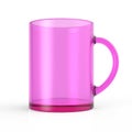 Transparent pink cup 3D render