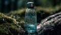 Transparent plastic bottle with fresh purified drinking water outdoors generated by AI Royalty Free Stock Photo