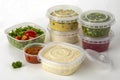Dressing dip containers. generated using AI. Royalty Free Stock Photo