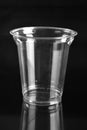 Transparent plastic cup