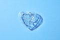 Transparent plastic heart with twisted wire inside. Royalty Free Stock Photo