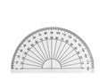 Transparent plastic protractor