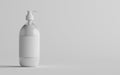Transparent Plastic Pump Bottle Mock-Up - Liquid Soap, Shampoo Dispenser - One Bottle. Blank Label. 3D Illustration