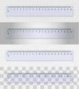Transparent plastic ruler 20 centimeters