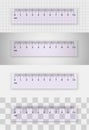 Transparent plastic ruler 10 centimeters
