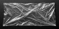 Transparent Plastic Wrap on Black Background Mock-Up Royalty Free Stock Photo