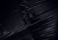 A transparent plastic wrap with a stretch on black background. Royalty Free Stock Photo
