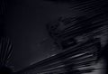A transparent plastic wrap with a stretch on black background. Royalty Free Stock Photo