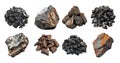 Transparent or PNG Image of Jasper Rocks Pack Royalty Free Stock Photo